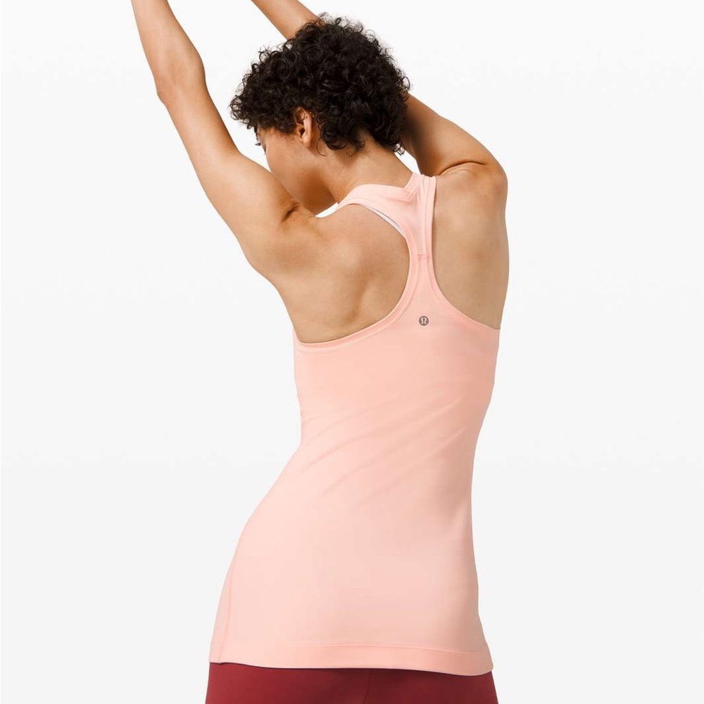 Lululemon Cool Racerback tank in orange pink
